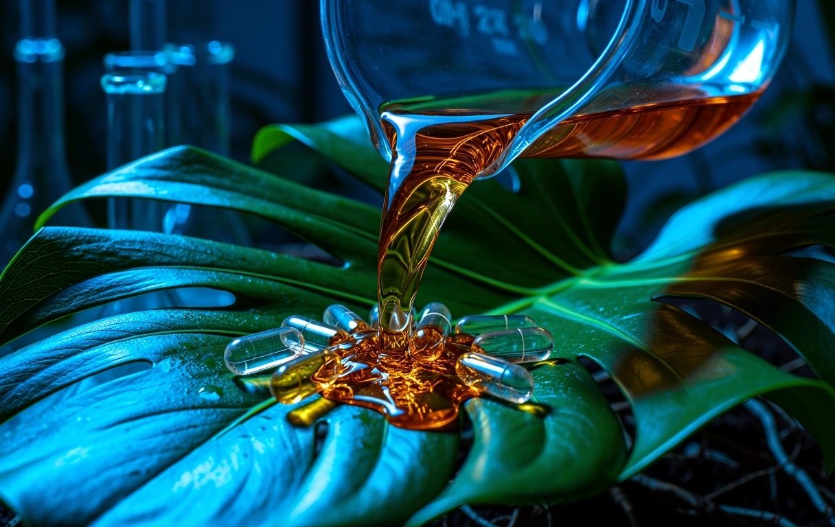 Botanical extraction close-up